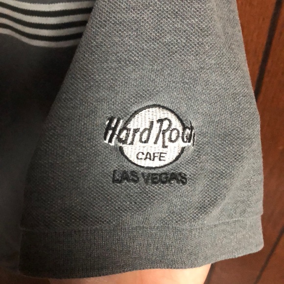 Hard Rock Cafe Gray Polo Shirt Mens Medium - Picture 3 of 4